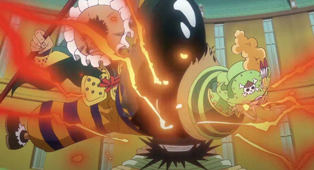 Sai dan Leo menyerang Saint Charlos (dok. Toei Animation/One Piece)