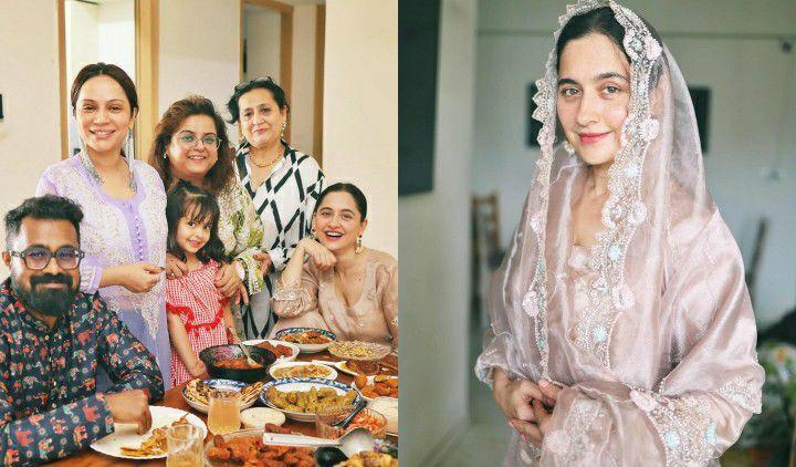 10 Foto Artis India Sanjeeda Shaikh Rayakan Lebaran, Ajang Family Time