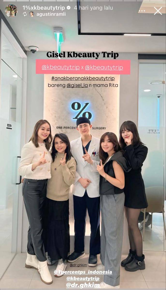 potret Gisella Anastasia operasi plastik di Korea (Instagram.com/ gisel_la)