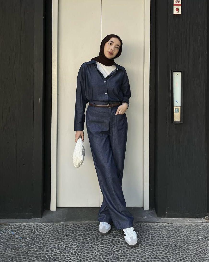 potret ide OOTD Hijab smart casual look ala Dela Ayu (instagram.com/delaaayuu)