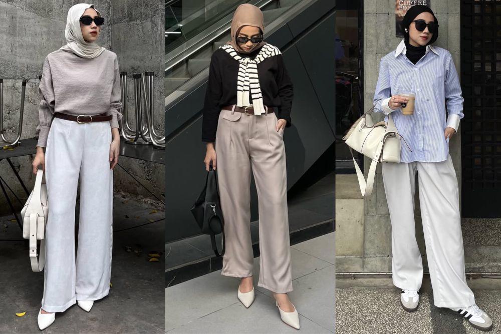potret ide OOTD Hijab smart casual look ala Dela Ayu (instagram.com/delaaayuu)