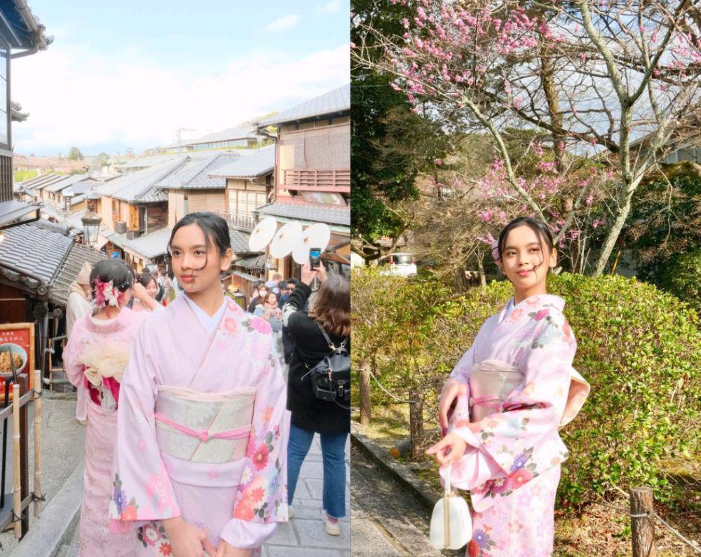7 Potret Liburan Lyodra Ginting di Jepang, Anggun Pakai Kimono!
