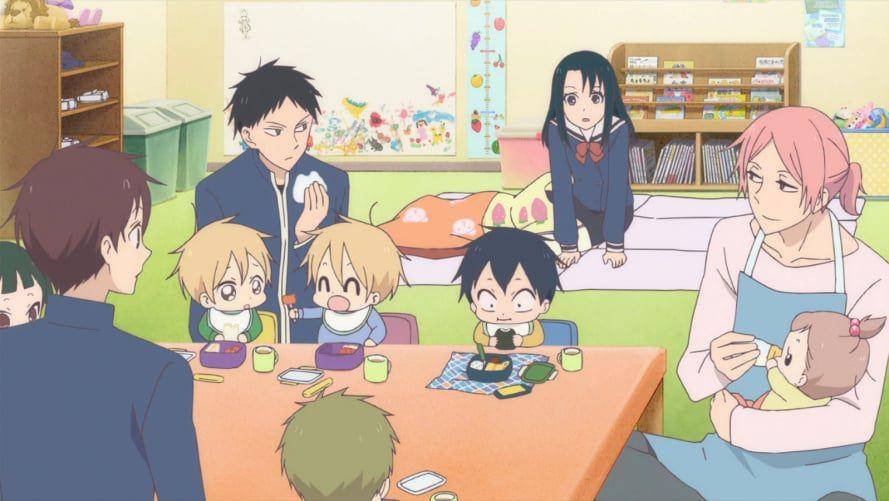 cuplikan dari anime School Babysitters (2018) (dok. Brain's Base)