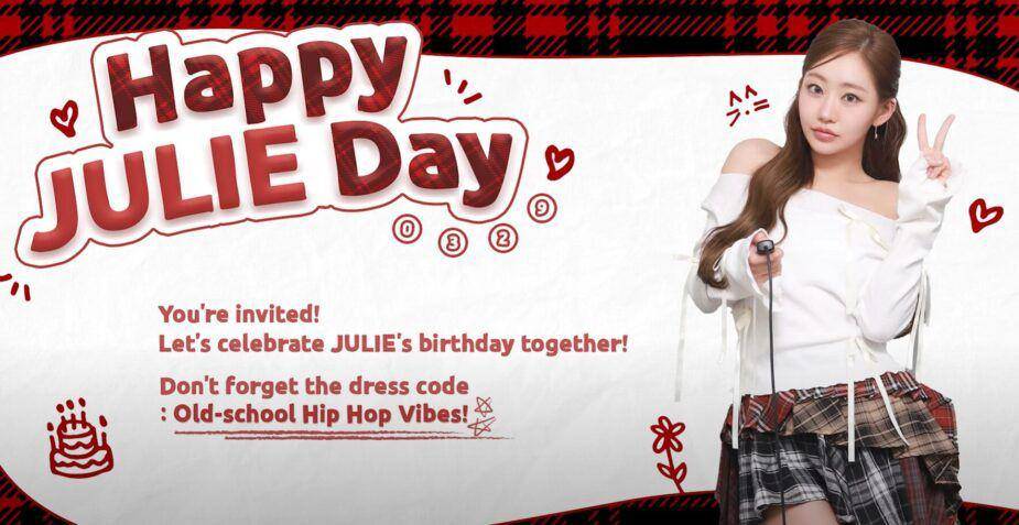 undangan live streaming ulang tahun Julie KISS OF LIFE (x.com/KISSOFLIFE_S2)