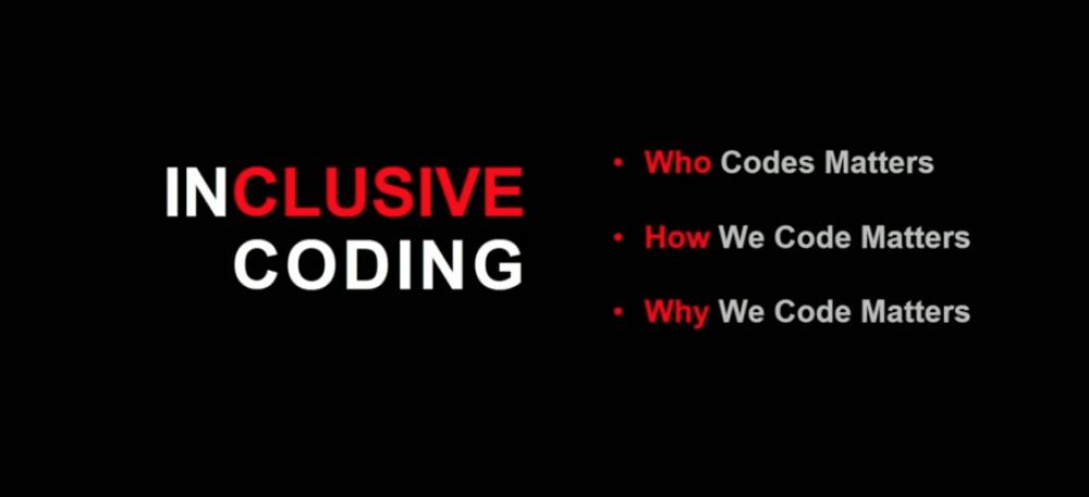 Lewat pendekatan incoding, Joy mengajak kita merefleksikan tiga hal penting yaitu who codes, how we code, and why we code (youtube.com/TED)