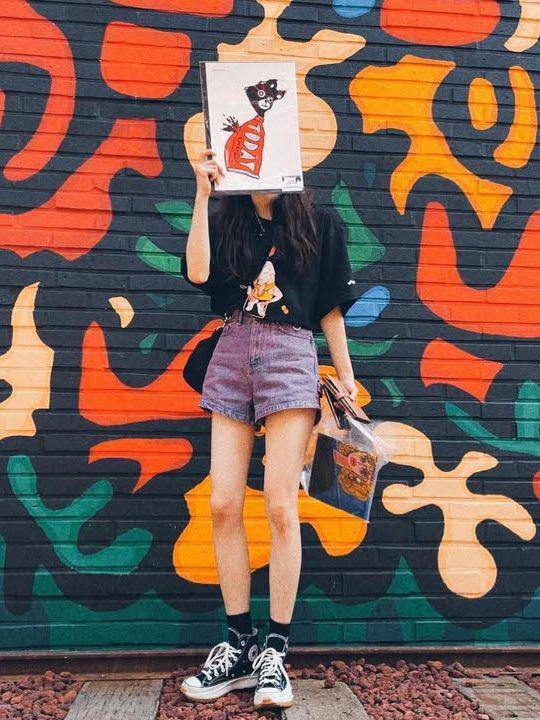 inspirasi OOTD hangout Lee Sun Bin (instagram.com/sunbin_eyesmag)
