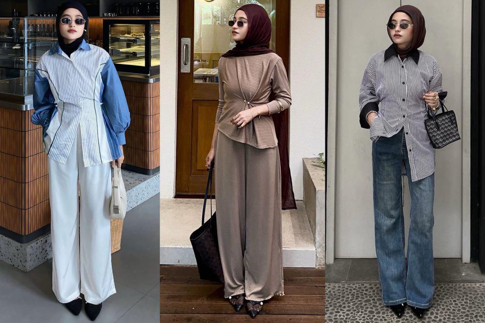 potret ide OOTD hijab smart casual look ala Masruroh (instagram.com/masrurohmzyd)