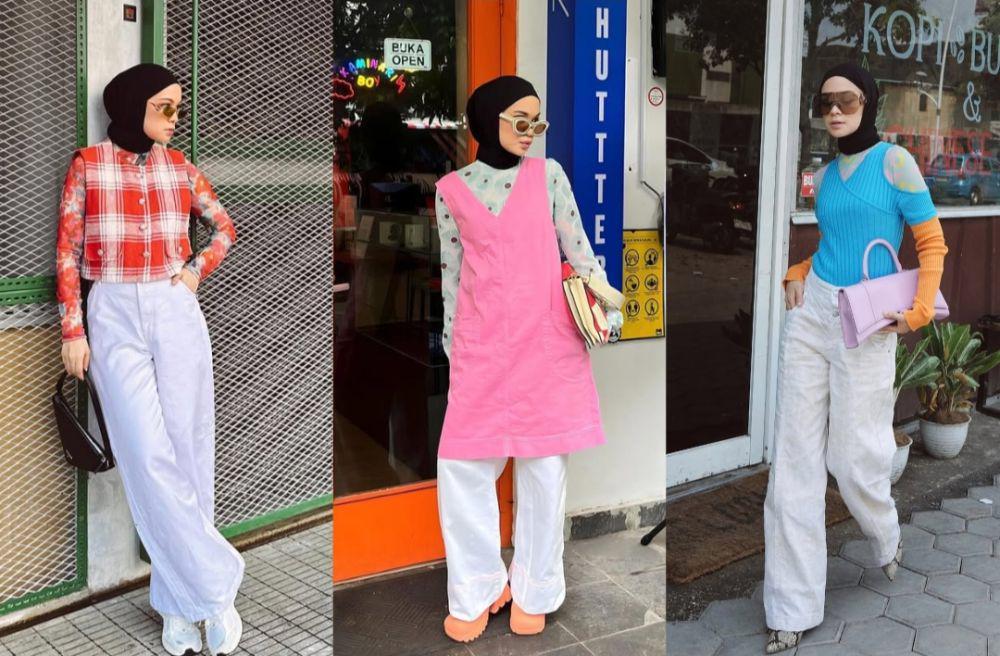 8 Ide Styling Celana Putih ala Tantri Namirah, Eye Catching!