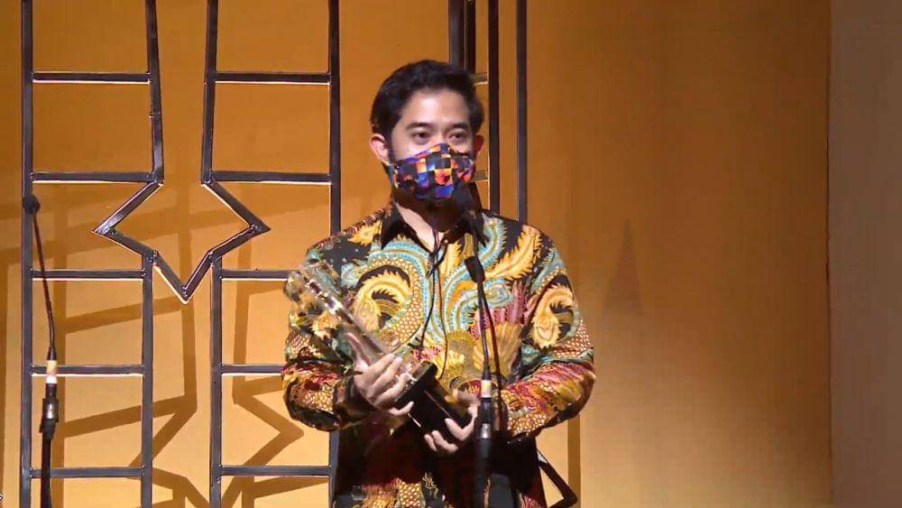 cuplikan Ryan Adriandhy menerima Piala Citra sebagai Film Animasi Pendek Terbaik di FFI 2020