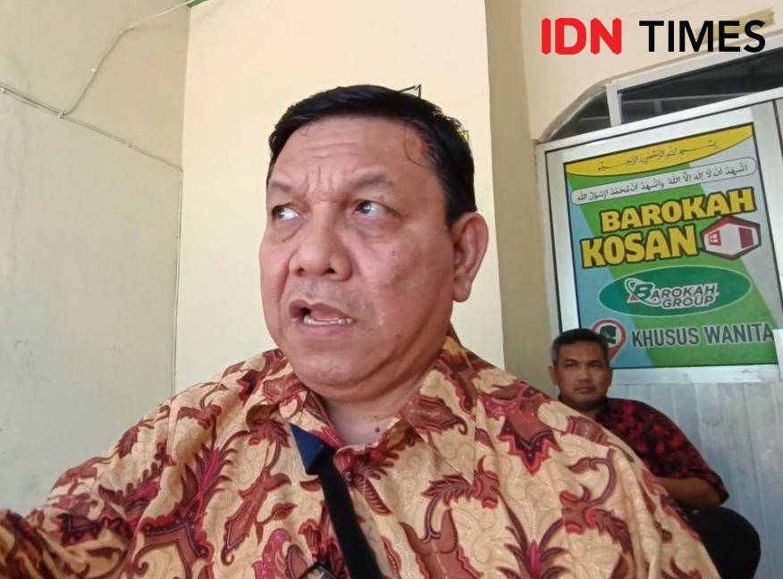 Aksi massa di Universitas Malahayati, Bandar Lampung, Senin (7/4/2025). (IDN Times/Tama Yudha Wiguna).