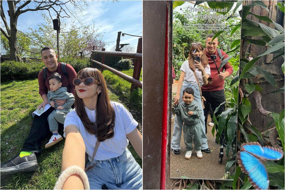 10 Potret Keluarga Gilang Dirga Menikmati Liburan ke London Zoo, Seru!