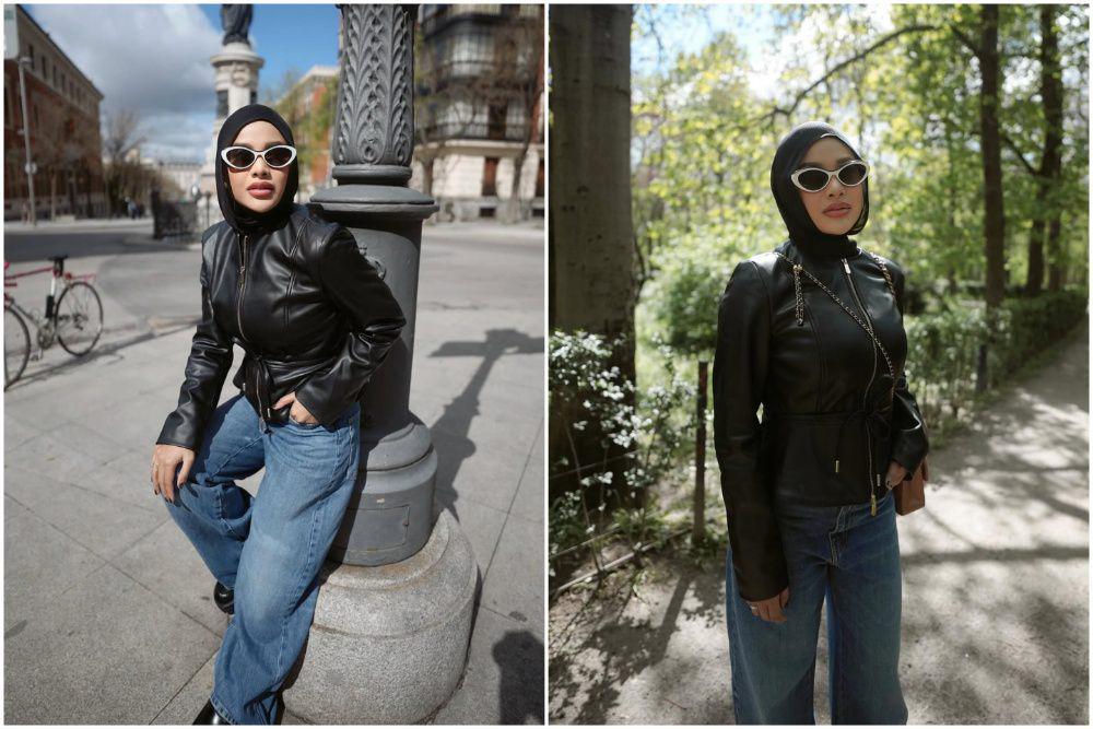 7 Gaya Aurel Hermansyah Kenakan Jaket Kulit saat di Madrid, Edgy Abis!