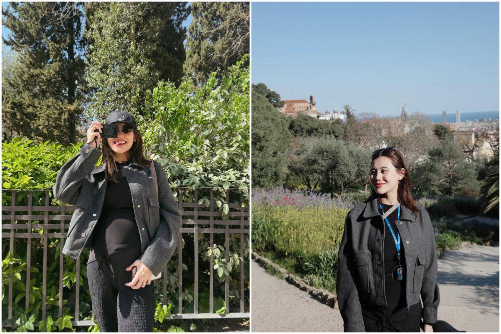 7 Potret Aaliyah Massaid Jalan-jalan di Barcelona, Pamer Baby Bump!
