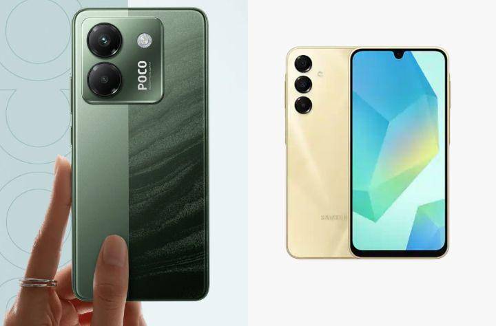 POCO M7 Pro 5G dan Samsung Galaxy A16 5G (mi.co.id | samsung.com)
