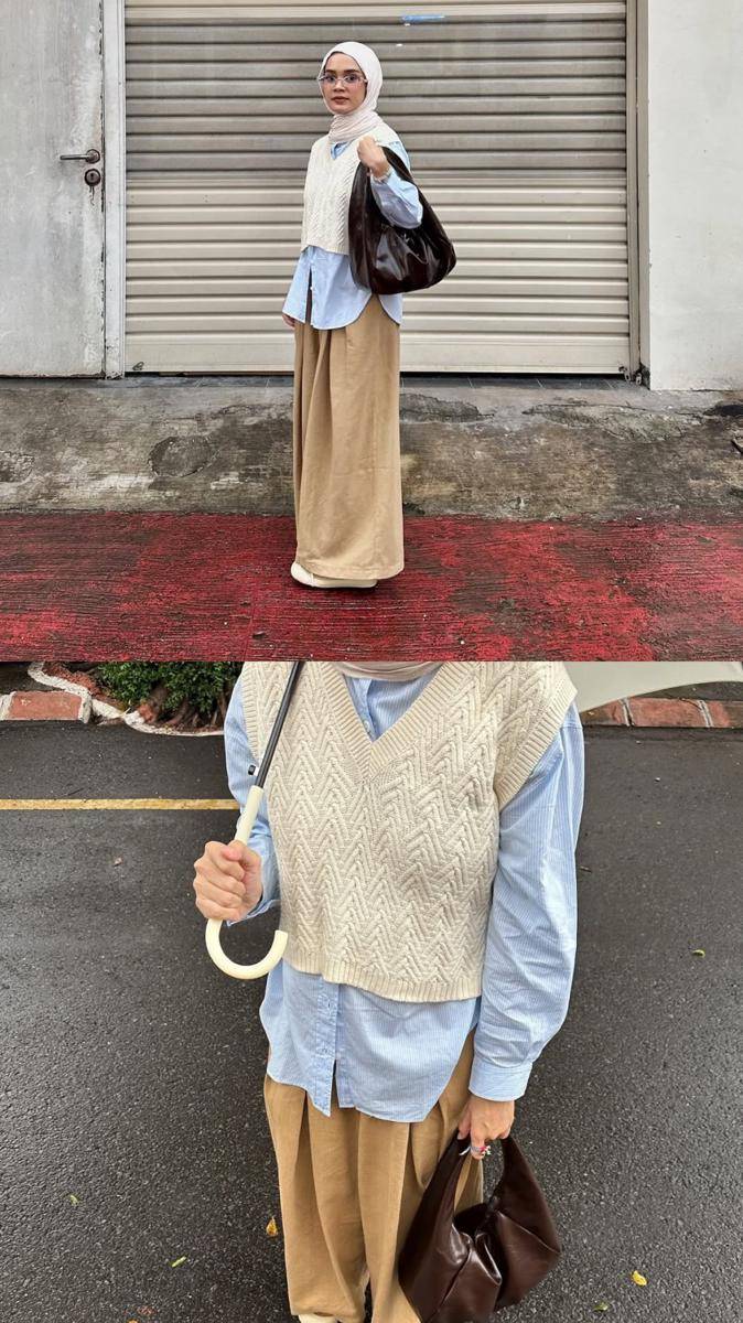 potret ide OOTD kasual hijab ala Yure Zalina (instagram.com/yurezalina)