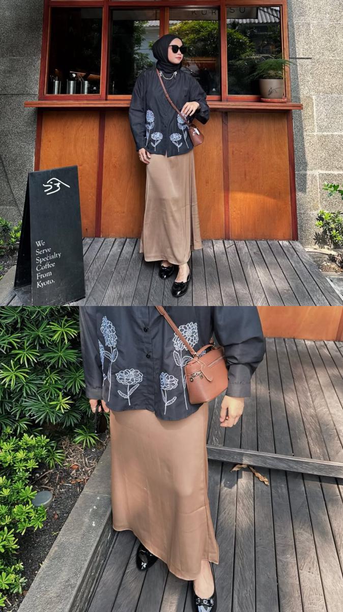 potret ide OOTD dari blouse hingga dress aksen floral ala Puan Khusyala (instagram.com/khusyala)
