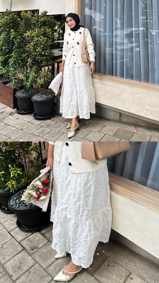 potret ide OOTD dari blouse hingga dress aksen floral ala Puan Khusyala (instagram.com/khusyala)