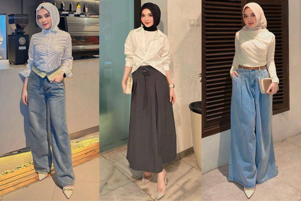 potret ide OOTD ala Yowanda Firdausi 