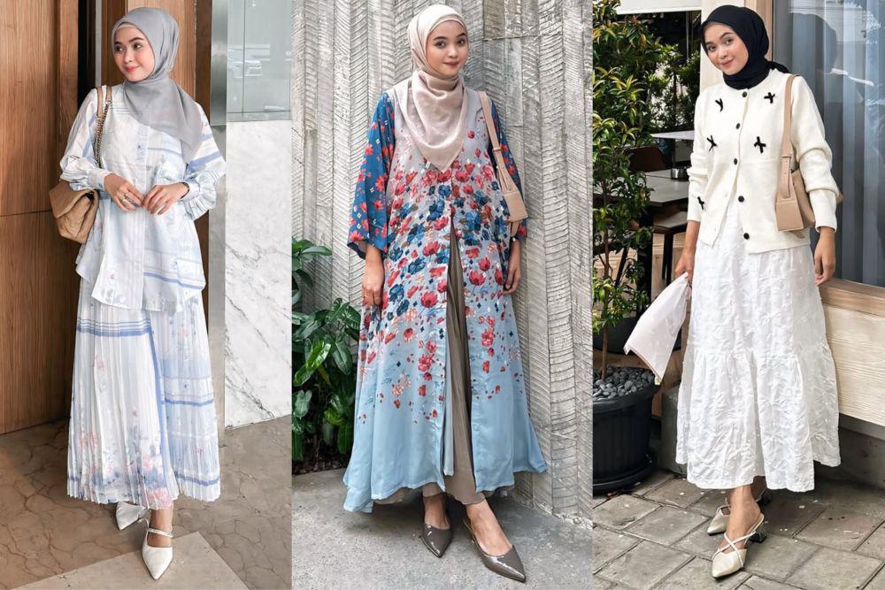 7 Ide OOTD Motif Floral ala Puan Khusyala, Tampil Modis dan Manis!