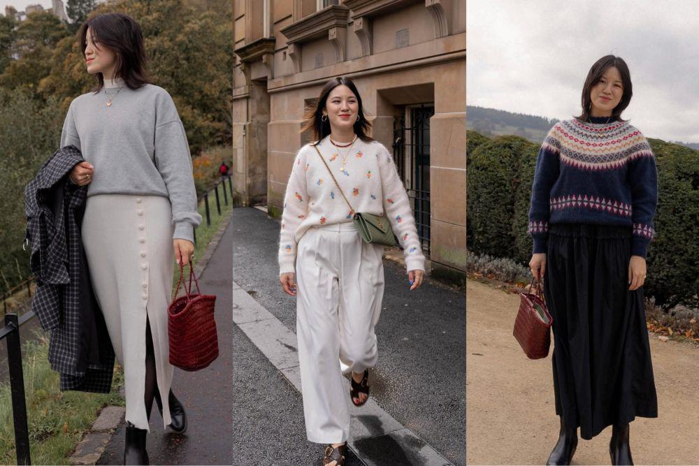 10 Ide Padu Padan Sweater untuk Gaya Clean Outfit ala Helen Jin