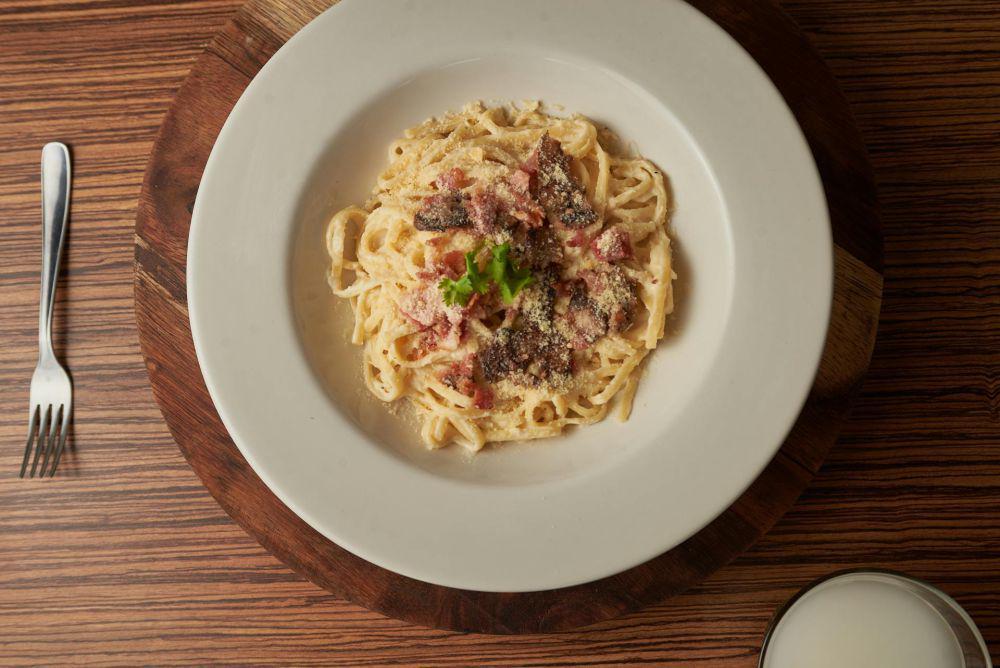 Ilustrasi spaghetti carbonara (pexels.com/Alejandro Aznar)