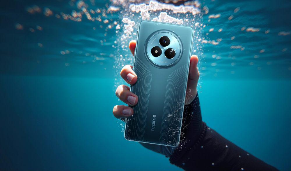ilustrasi realme NARZO 80 Pro yang kedap air (realme.com)