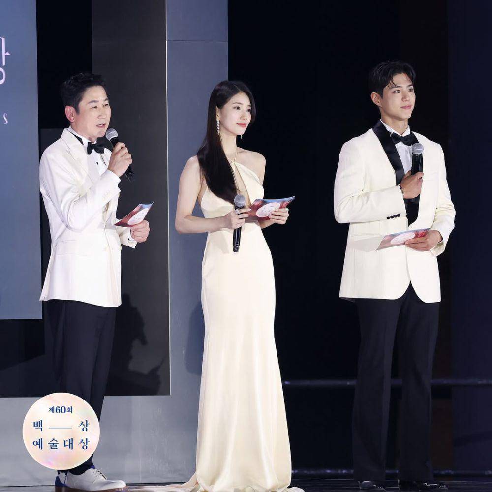 potret Bae Suzy, Park Bo Gum, dan Shin Dong Yup di Baeksang Arts Awards (instagram.com/baeksang.official)