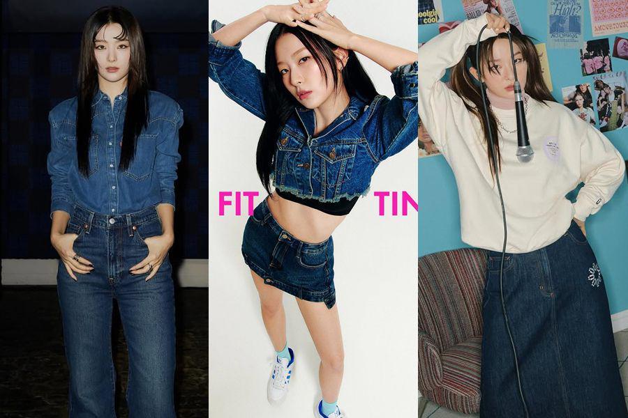 12 Padu Padan Outfit Denim ala Seulgi Red Velvet, Penuh Gaya!