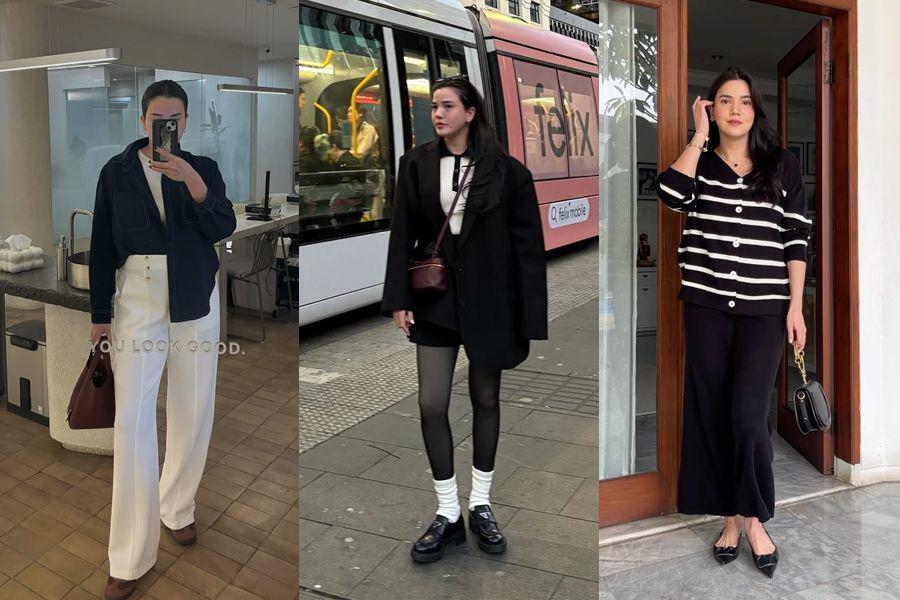 12 Padu Padan Outfit Hitam Putih ala Alice Norin, So Stylish!