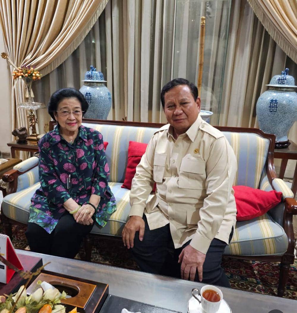 Foto pertemuan Presiden Prabowo Subianto dan Megawati Soekarnoputri