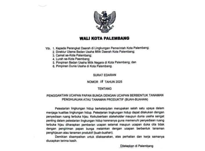 UMKM Palembang Minta Pemkot Kaji Ulang Surat Edaran Papan Bunga