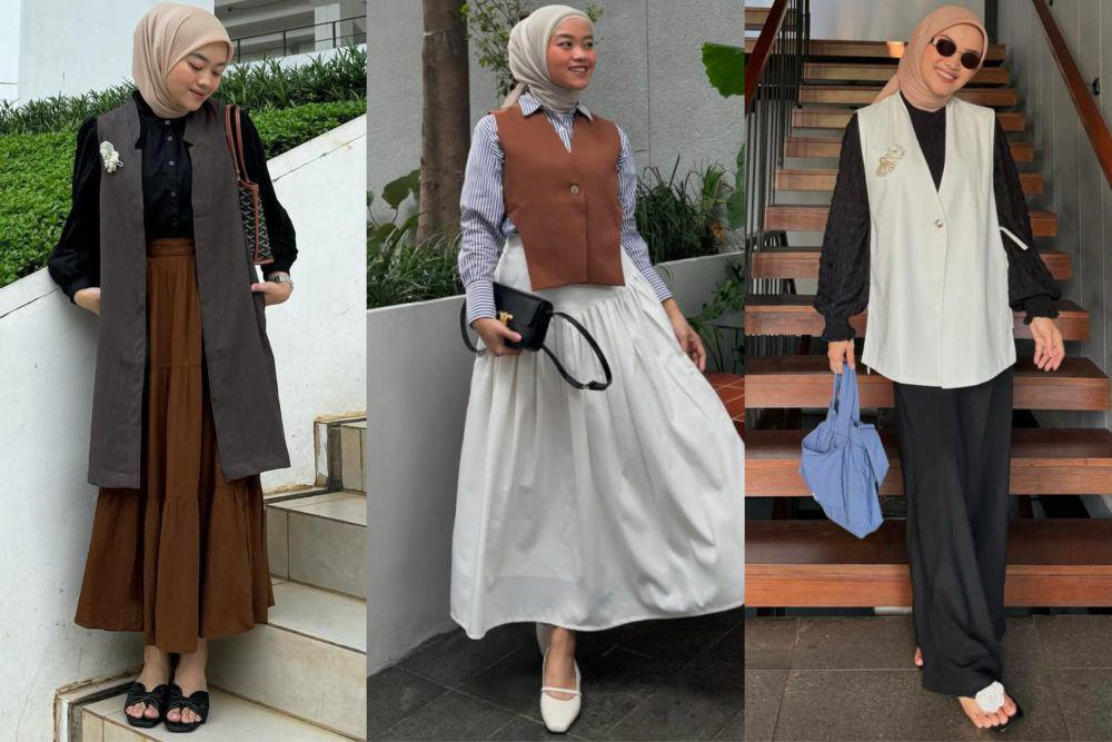 7 Ide OOTD Serba Vest ala Diana Latifah, Tampil Elegan Versi Playful!