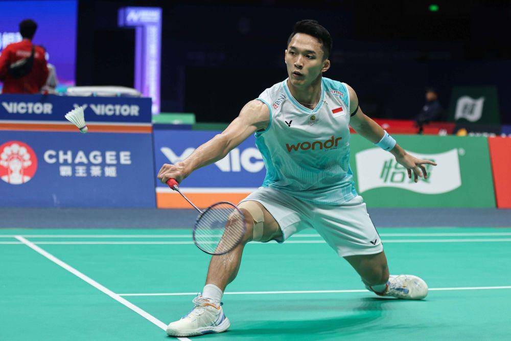 Jonatan Christie di 16 besar Kejuaraan Bulu Tangkis Asia (BAC) 2025 (dok. PP PBSI)