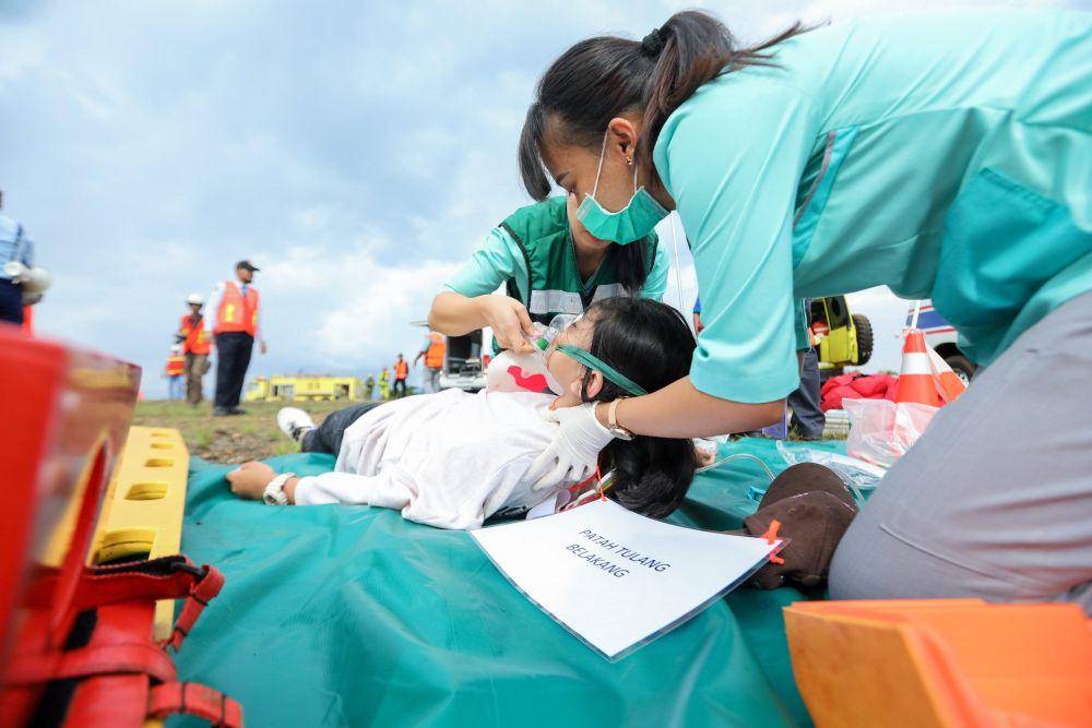 simulasi penanganan kecelakaan kerja (vale.com)