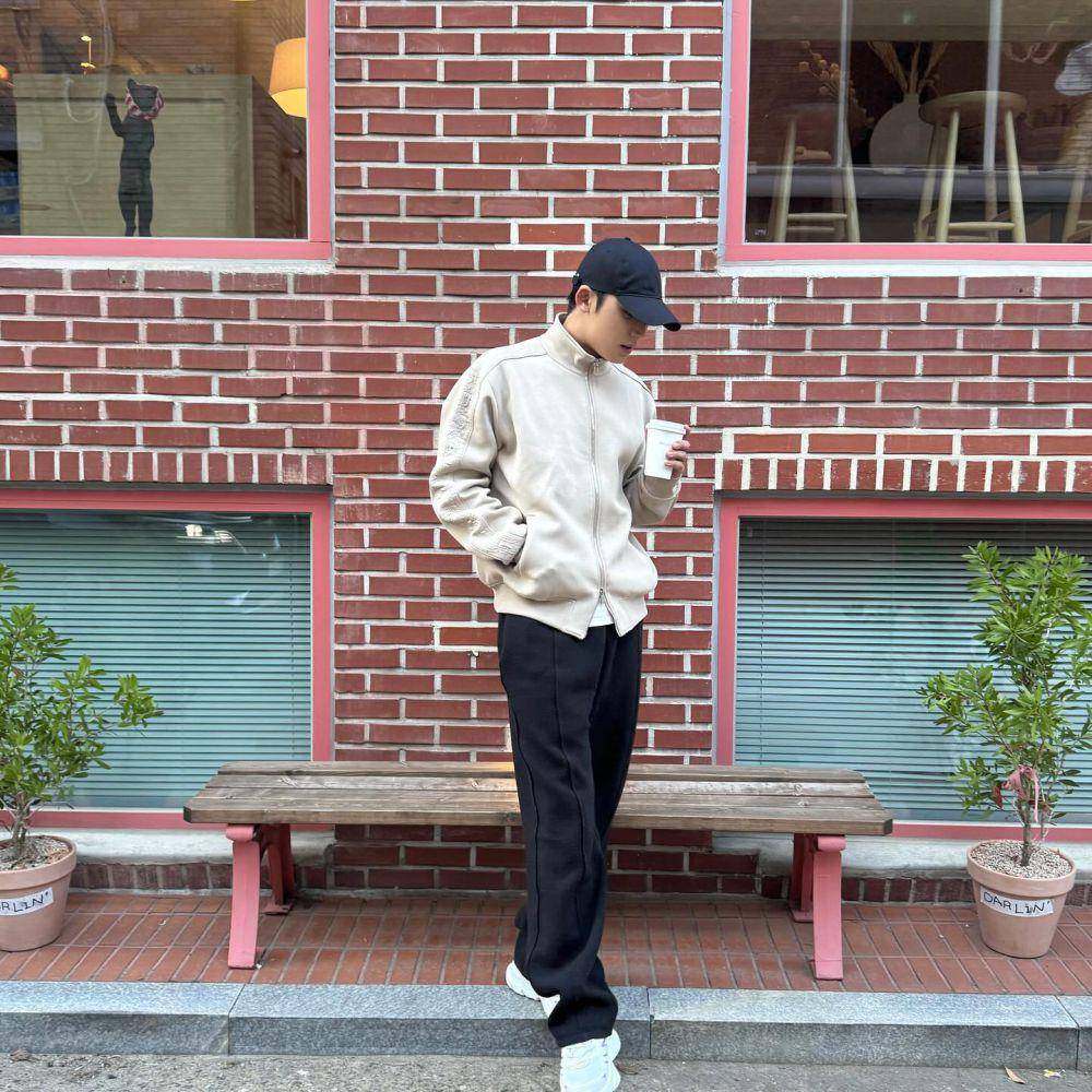outfit athleisure style ala Mingyu SEVENTEEN (instagram.com/min9yu_k)