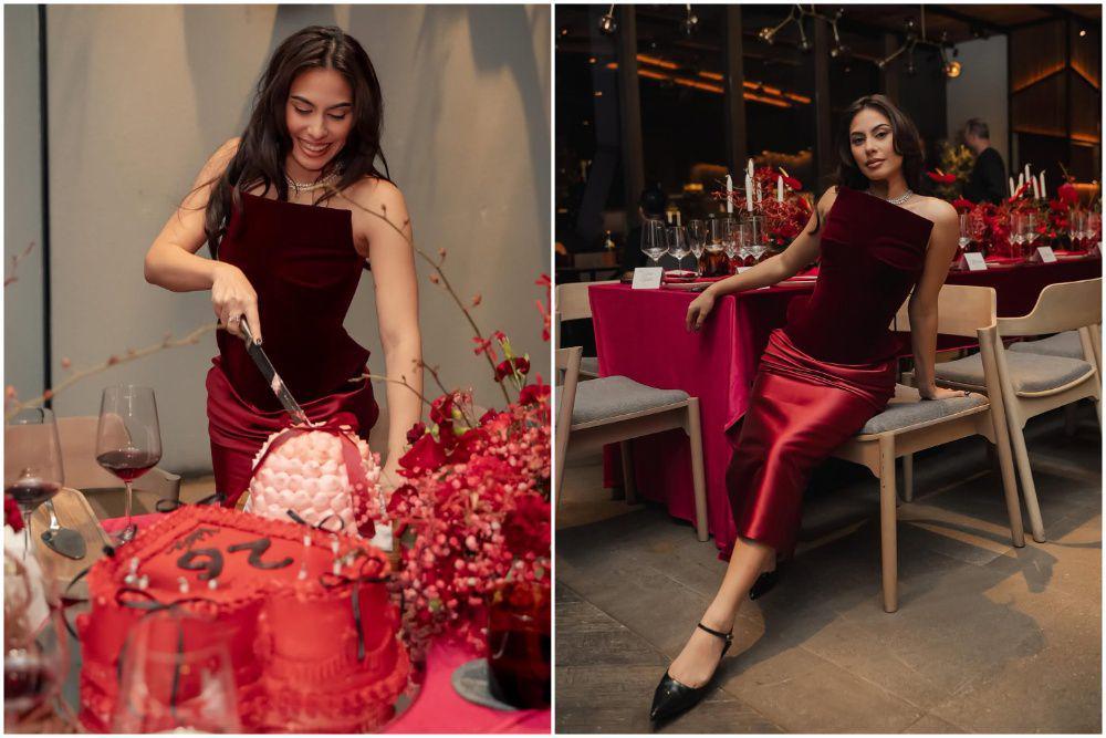 9 Potret Ulang Tahun Ke-26 Valerie Thomas, Glamor dengan Warna Merah!