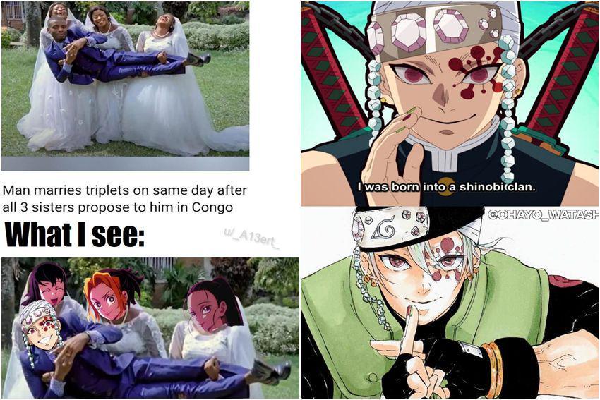 8 Meme Tengen Uzui Demon Slayer, Pilar yang Punya Tiga Istri