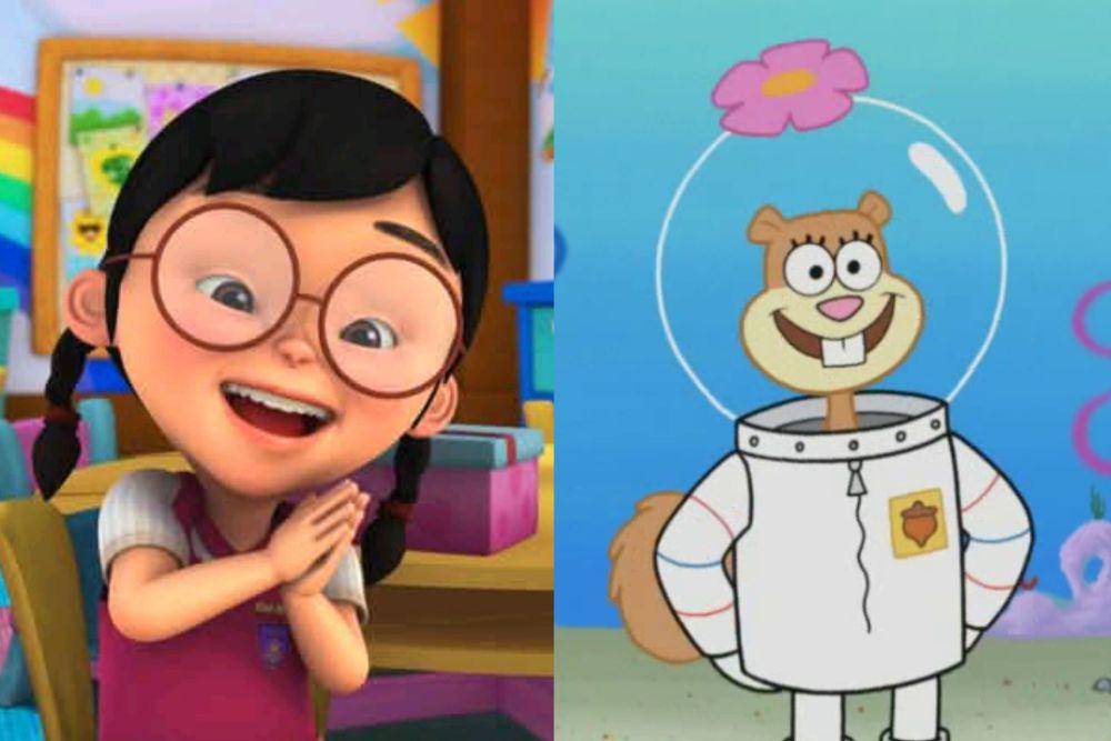 Mei - Mei dan Sandy Cheeks (facebook.com/Mei Mei | dok. Nickelodeon/SpongeBob SquarePants)
