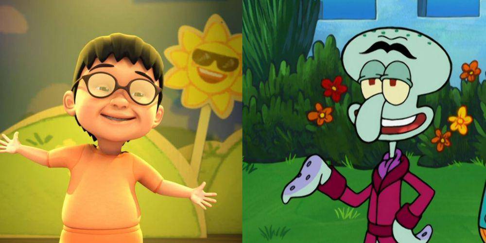 Ehsan dan Squilliam Fancyson (facebook.com/Diari Ehsan | dok. Nickelodeon/SpongeBob SquarePants)