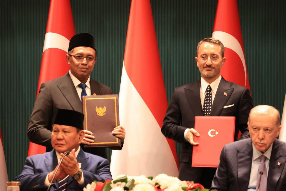 Prabowo Saksikan PCO dan Turki Kerja Sama Bidang Media-Komunikasi