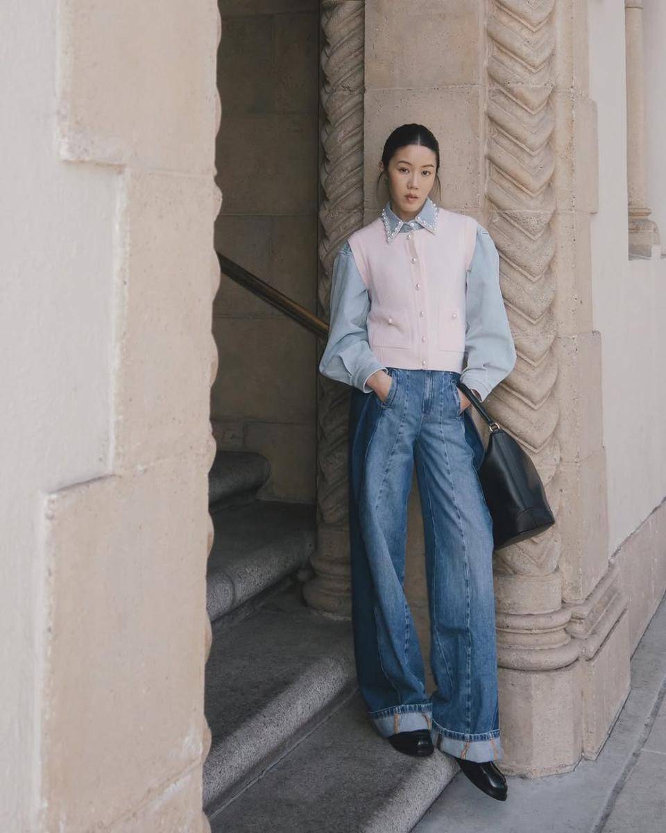 gaya layering outfit ala Jenny Tsang (instagram.com/tsangtastic)