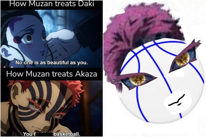 8 Meme Akaza Demon Slayer, Sukses Bikin Rengoku Jadi Donat!