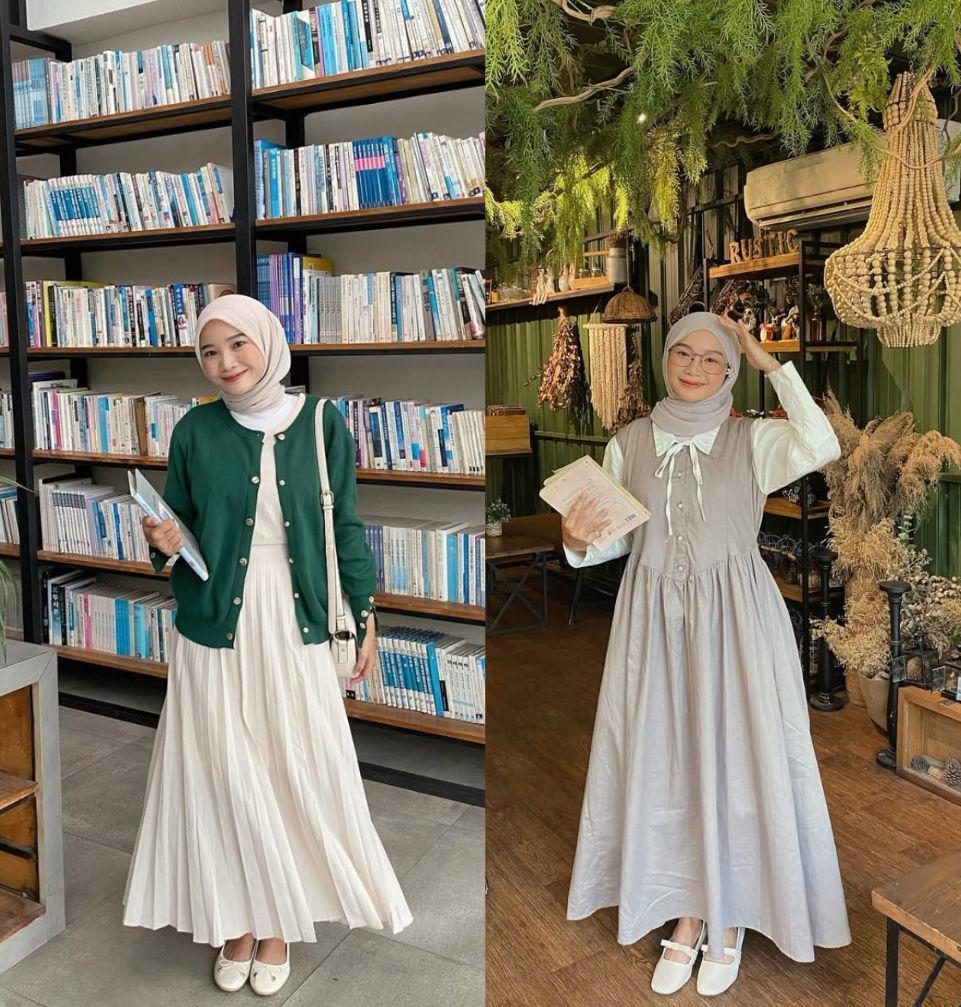 7 OOTD Library Date ala Winda Yunita Putri, Look Playful