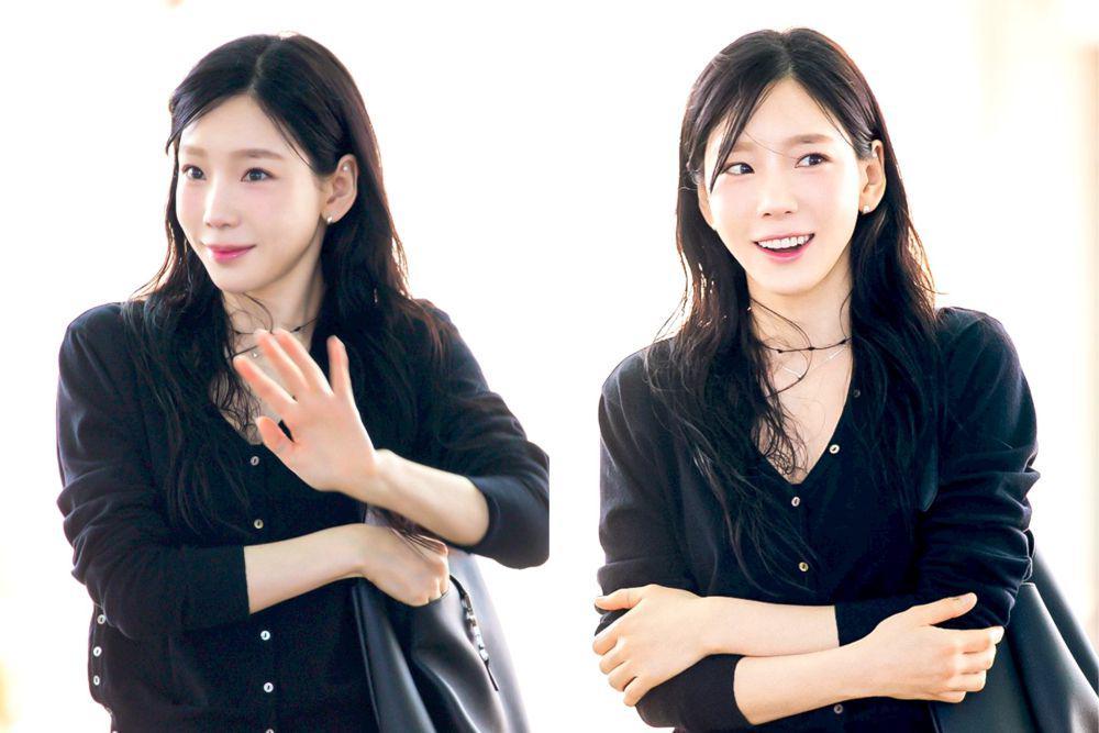 7 Potret Taeyeon Berangkat ke Jakarta untuk Konser 2025, Full Senyum!