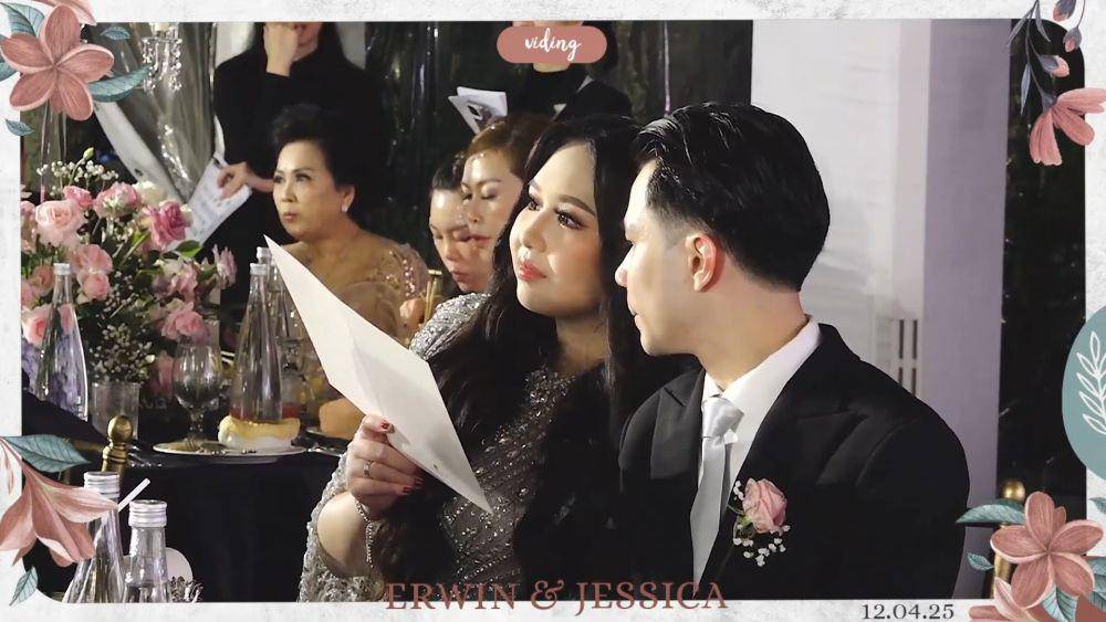 Tamu artis di resepsi Jessica Jane dan Erwin Phang (YouTube/Jessica Jane)
