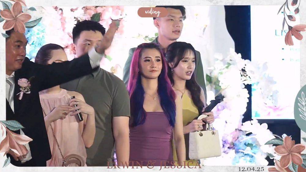 Tamu artis di resepsi Jessica Jane dan Erwin Phang (YouTube/Jessica Jane)
