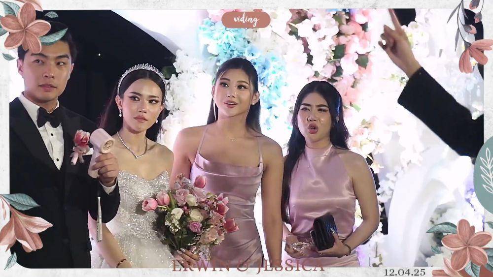 Tamu artis di resepsi Jessica Jane dan Erwin Phang (YouTube/Jessica Jane)