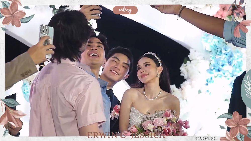 Tamu artis di resepsi Jessica Jane dan Erwin Phang (YouTube/Jessica Jane)