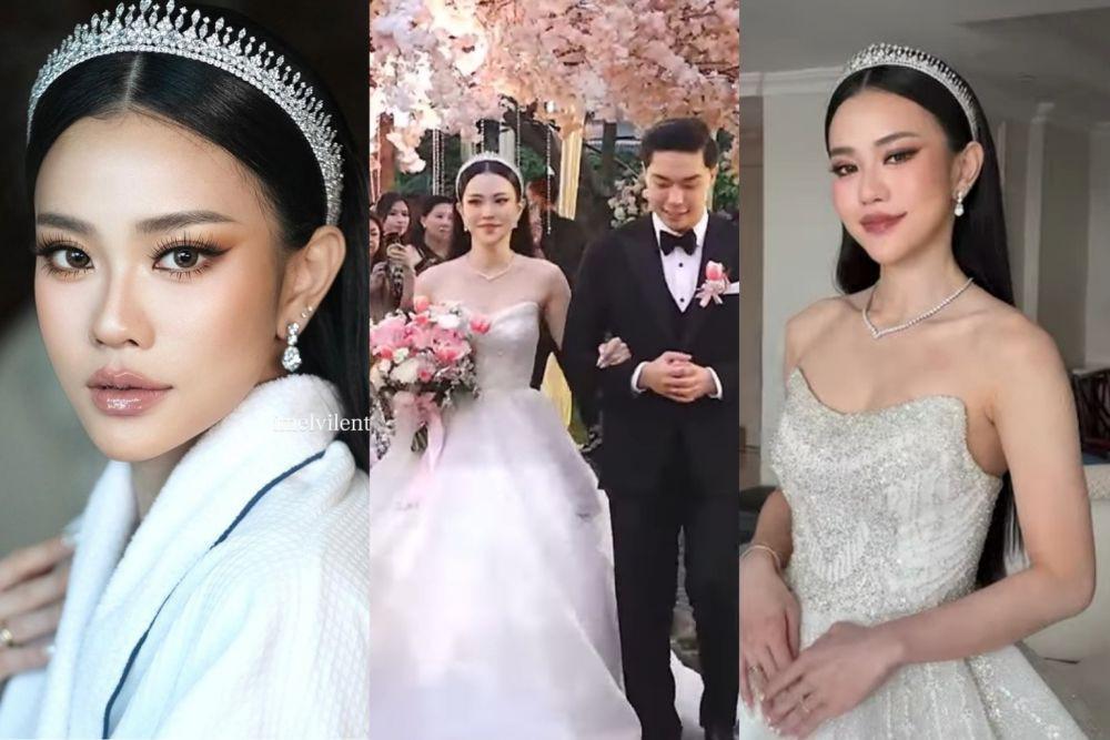 9 Gaya Dress dan Makeup Resepsi Pernikahan Jessica Jane, Fancy!
