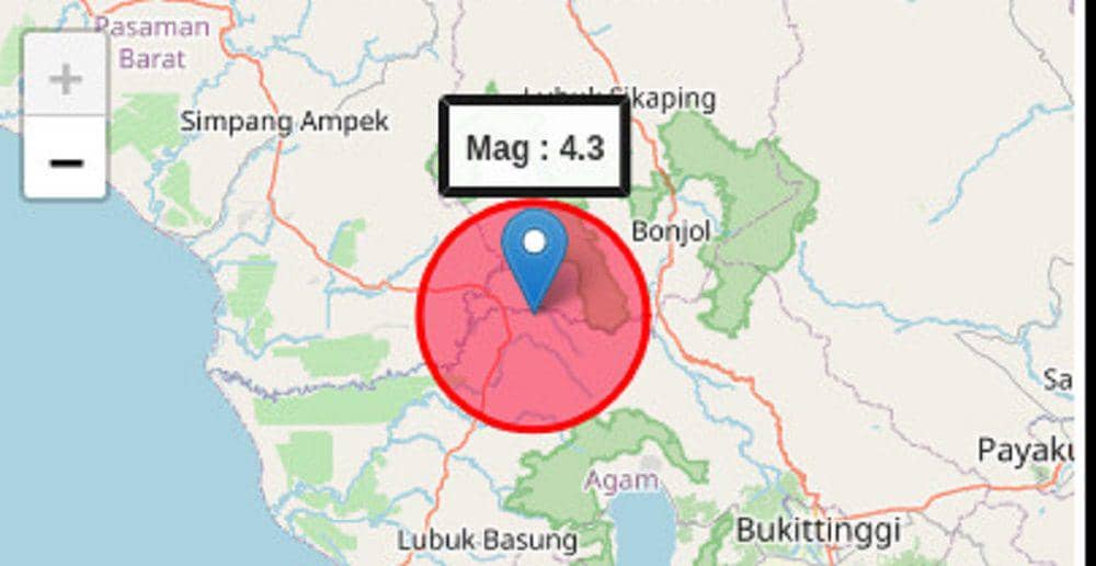 Sumbar Terancam Gempa Berkekuatan 8,9 Magnitudo